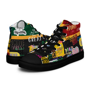 Amor Lavon Love & Happiness Women’s high top canvas shoes