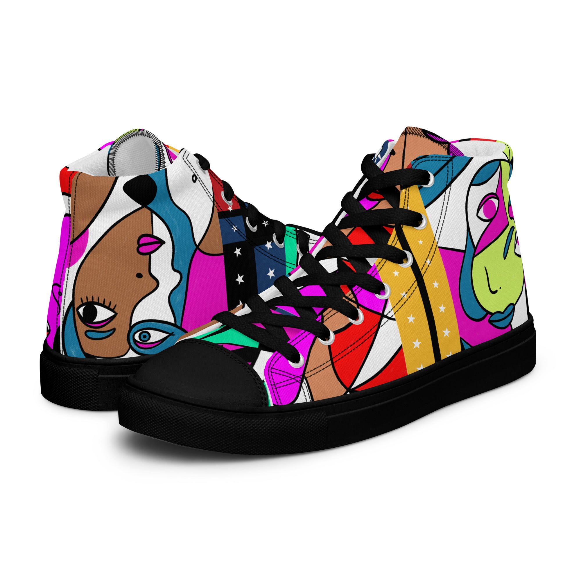 Amor Lavon Art Women’s high top canvas shoes