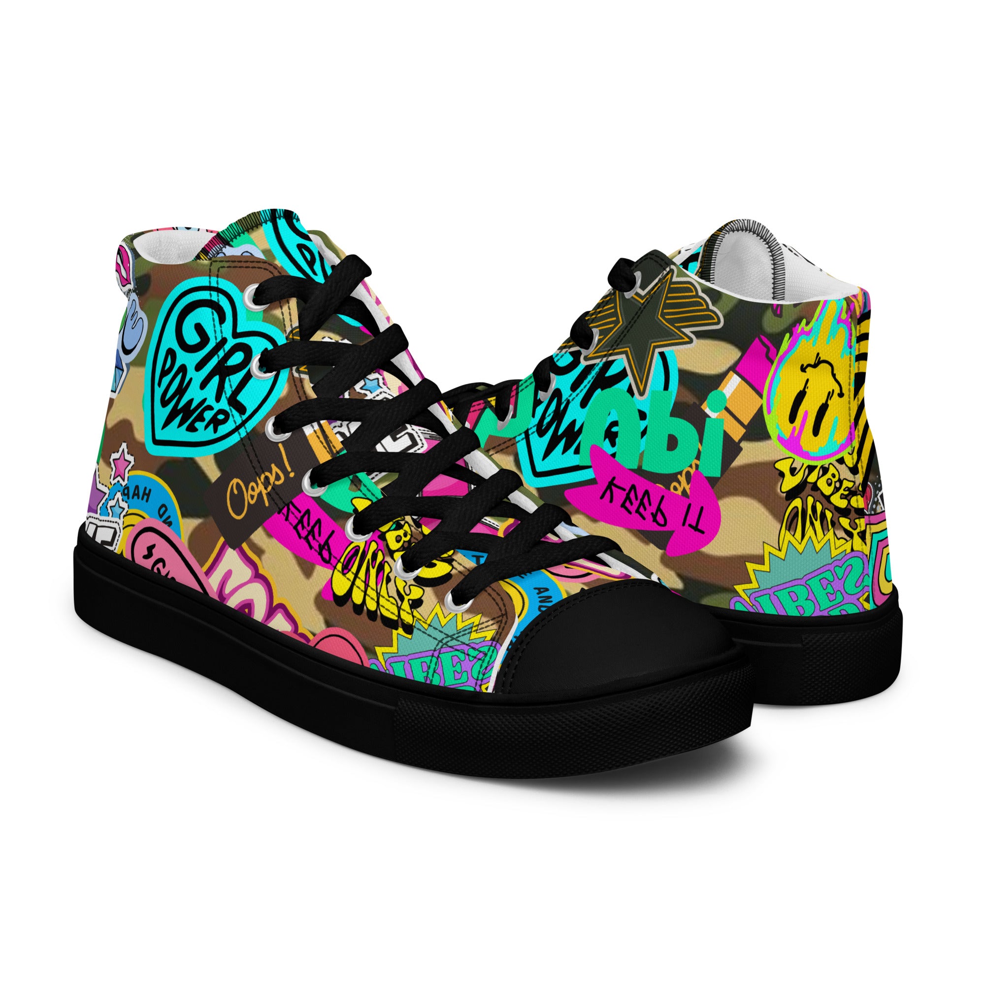 Amor Lavon Strong & Fierce Women’s high top canvas shoes