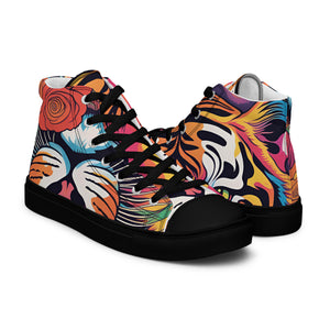 Amor Lavon Tiger Stripes Women’s high top canvas shoes