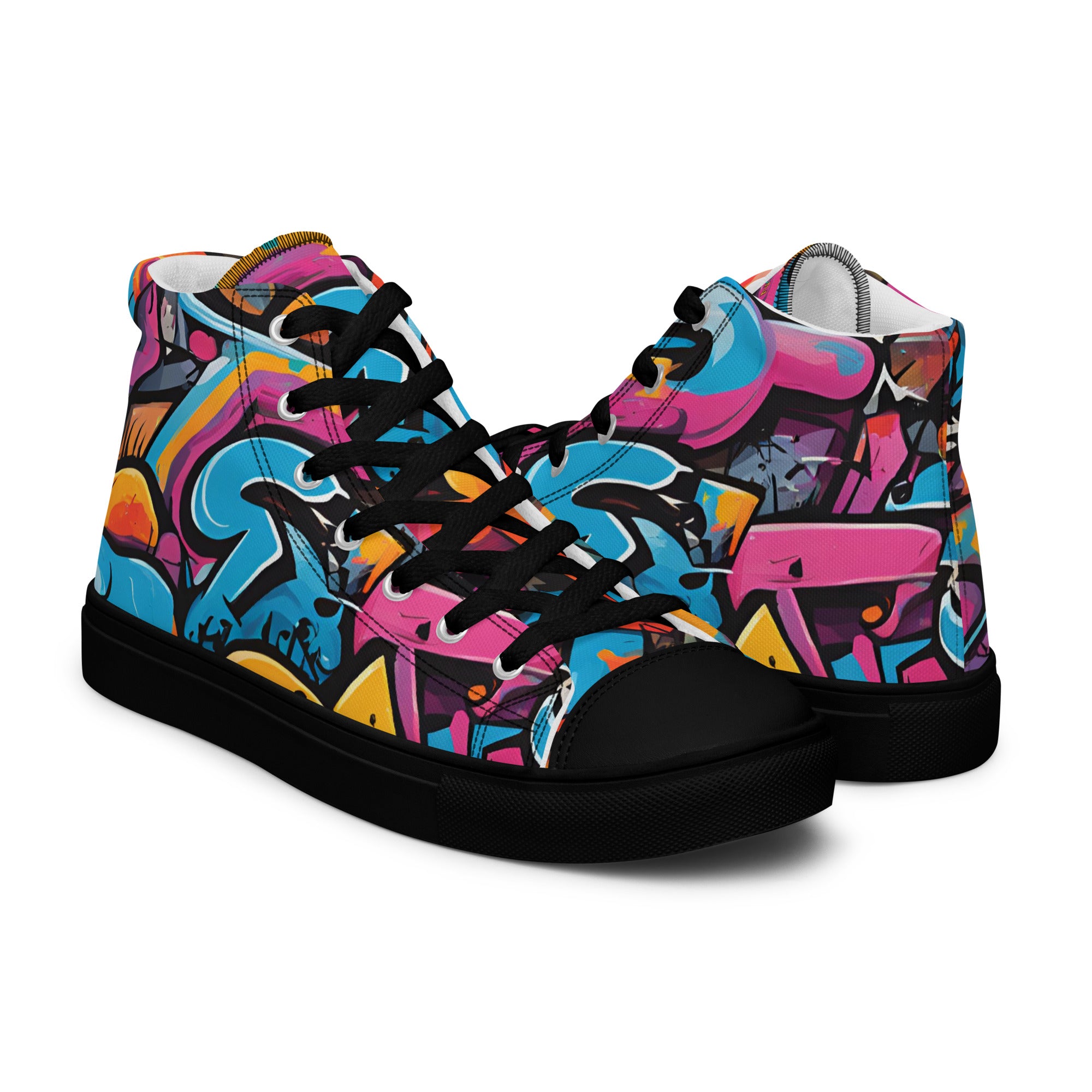 Amor Lavon Graffiti Artwork Women’s high top canvas shoes