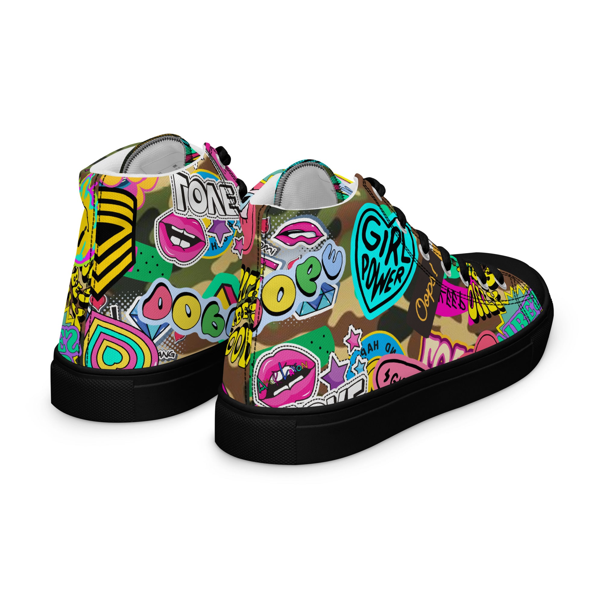 Amor Lavon Strong & Fierce Women’s high top canvas shoes