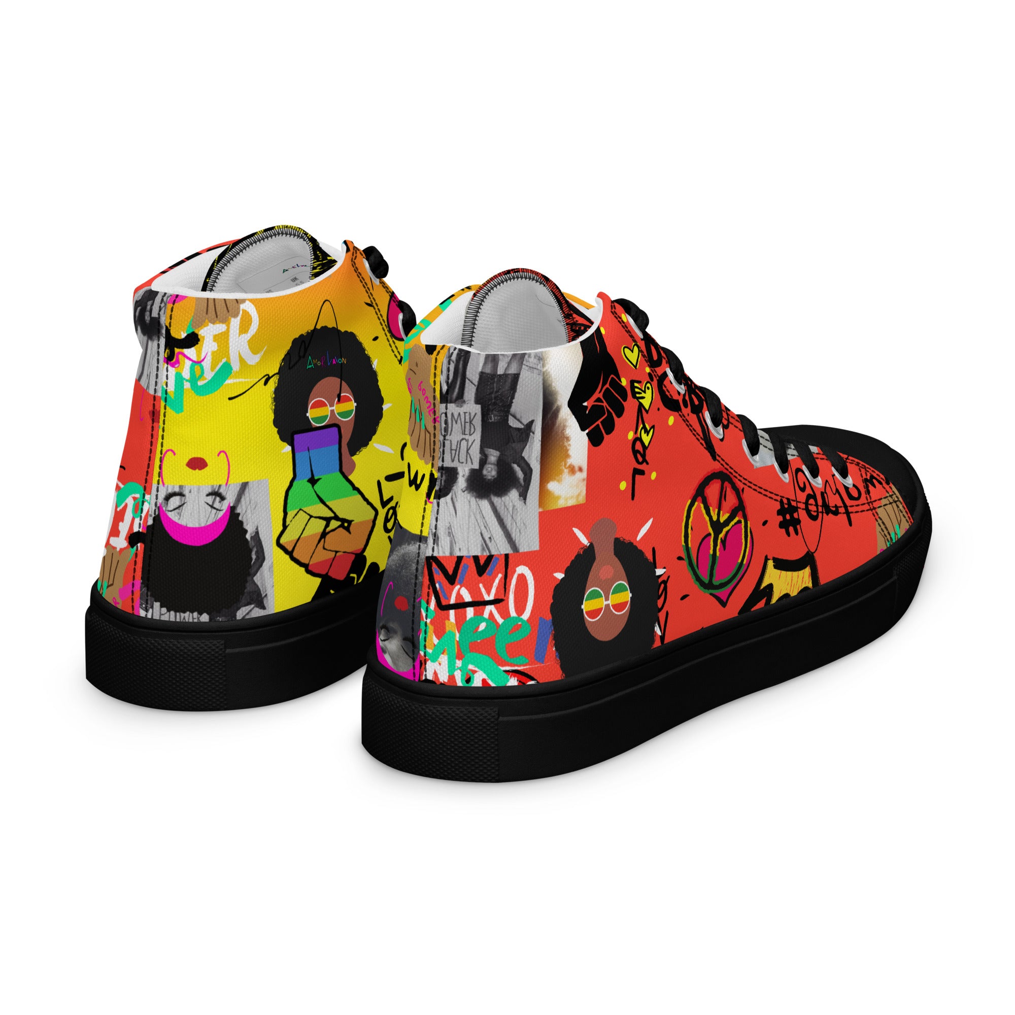 Amor Lavon Queen Inspired Women’s high top canvas shoes