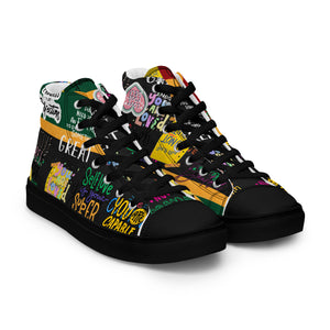 Amor Lavon Love & Happiness Women’s high top canvas shoes