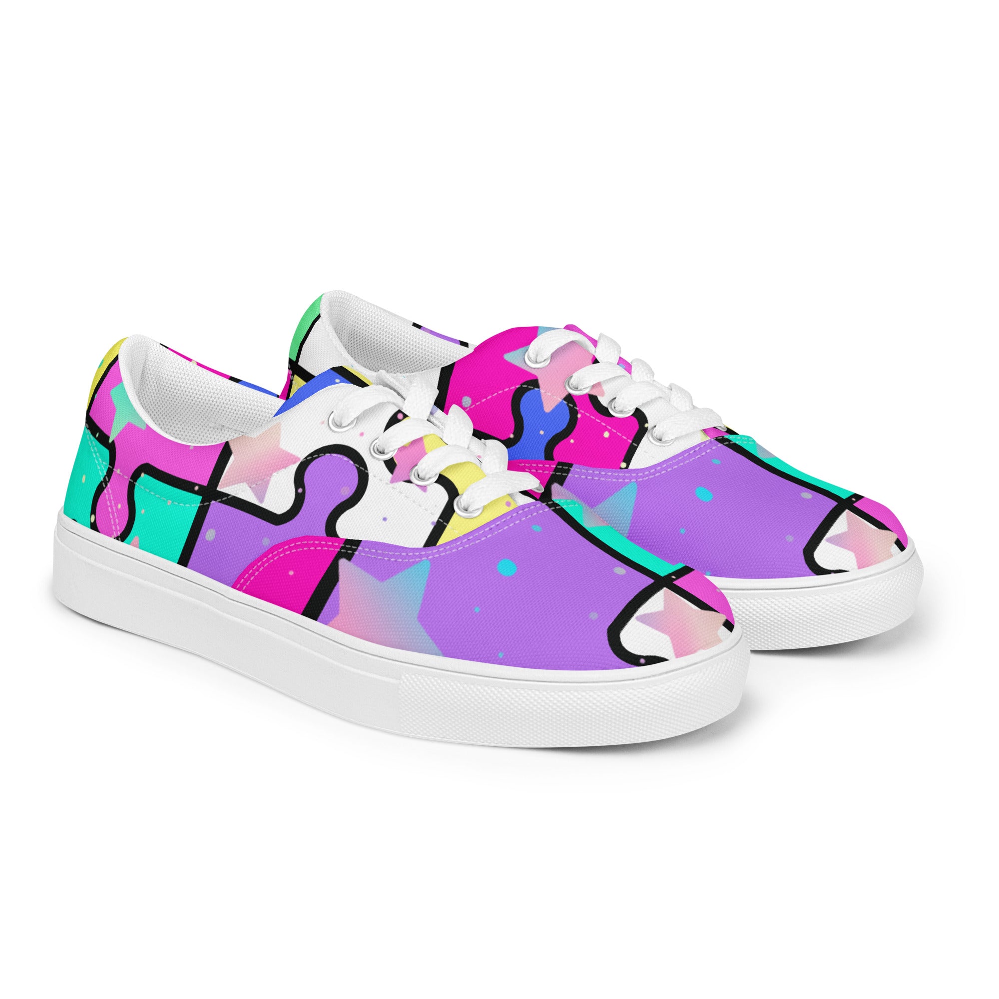 Amor Lavon Puzzles Women’s lace-up canvas shoes