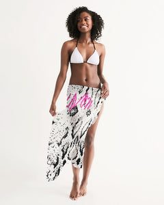 Amor Lavon White Snake Skin Collection Swim Cover Up