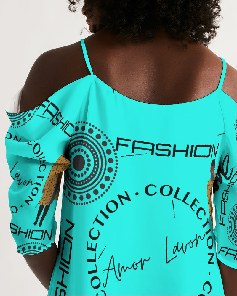 Women's Open Shoulder A-Line Dress