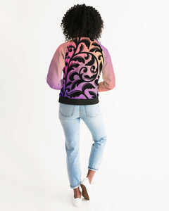 Amor Lavon Gradient Vine Collection Women's Bomber Jacket