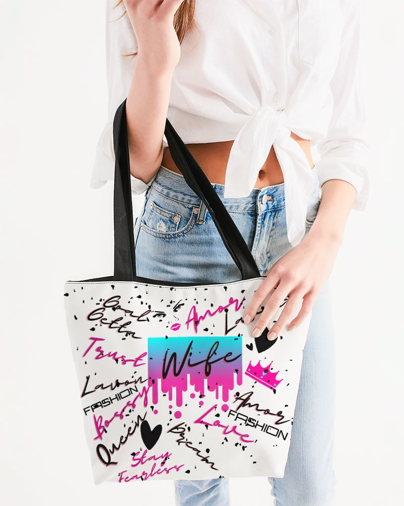 Amor Lavon Im The Wife Collection Canvas Zip Tote