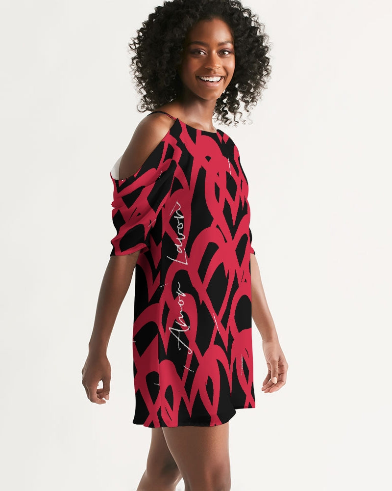 Women's Open Shoulder A-Line Dress