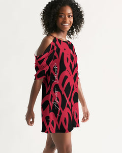 Women's Open Shoulder A-Line Dress