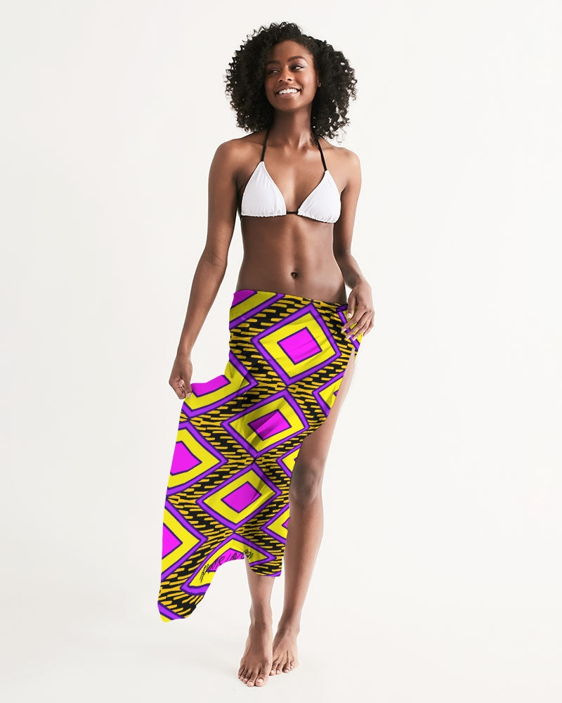 Amor Lavon Yellow Diamond Collection Swim Cover Up