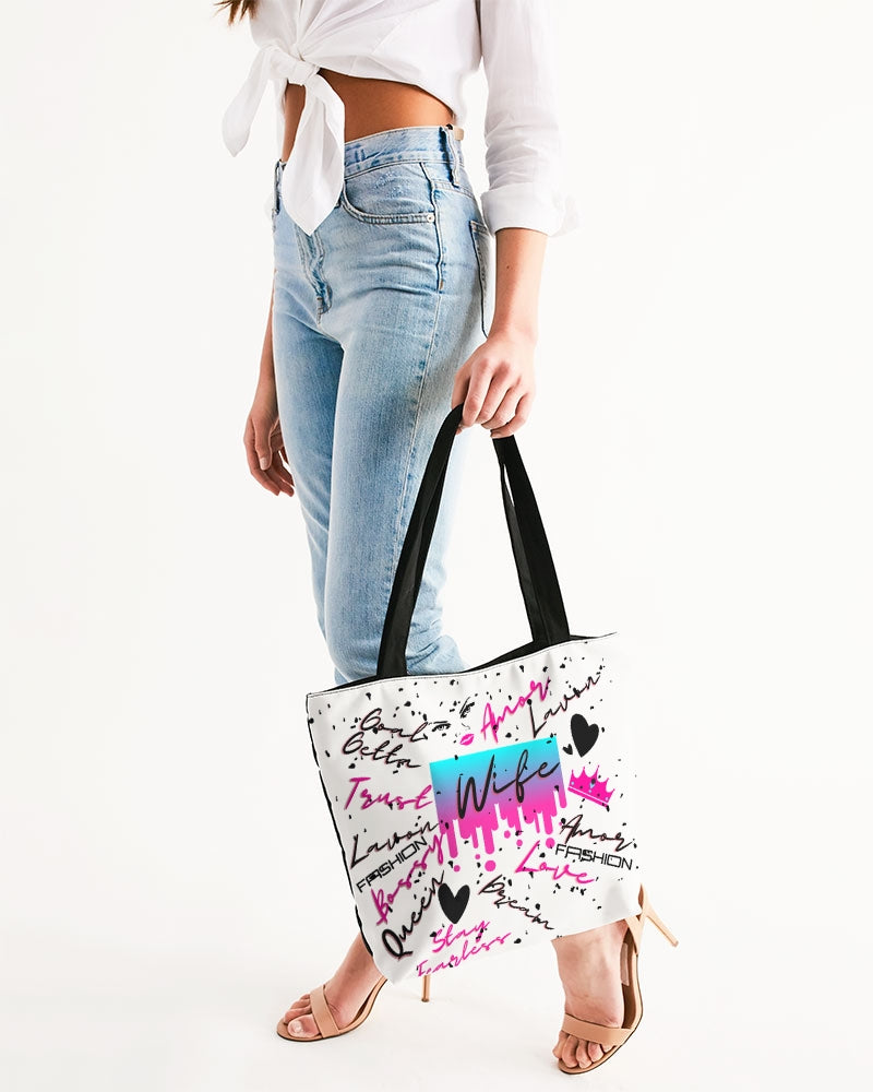 Amor Lavon Im The Wife Collection Canvas Zip Tote