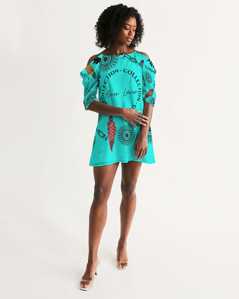 Women's Open Shoulder A-Line Dress