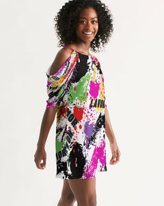Women's Open Shoulder A-Line Dress