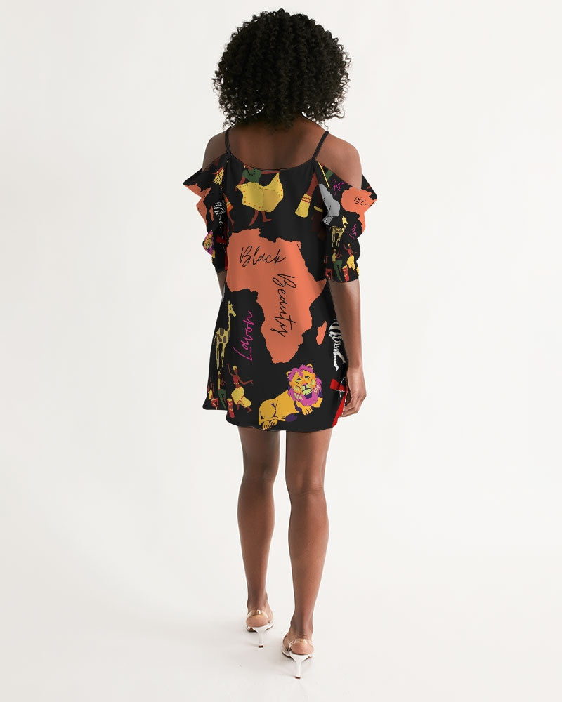 Women's Open Shoulder A-Line Dress