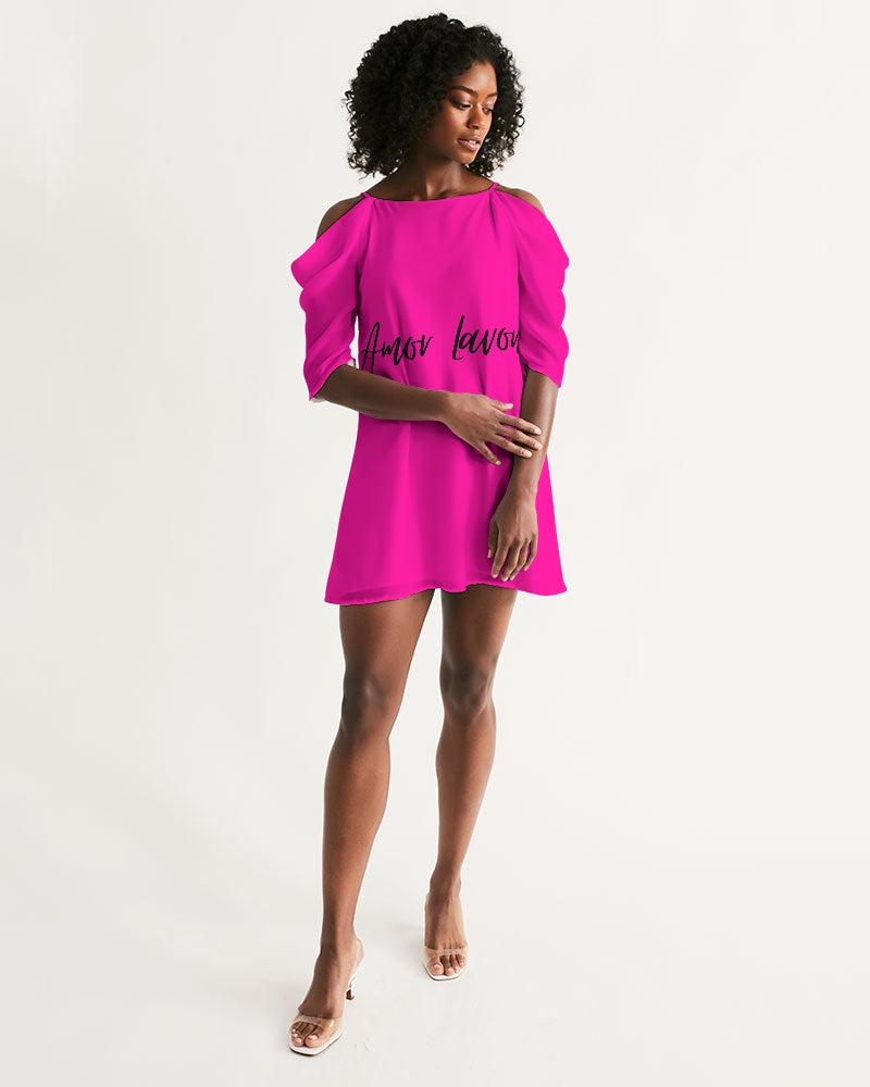 Women's Open Shoulder A-Line Dress