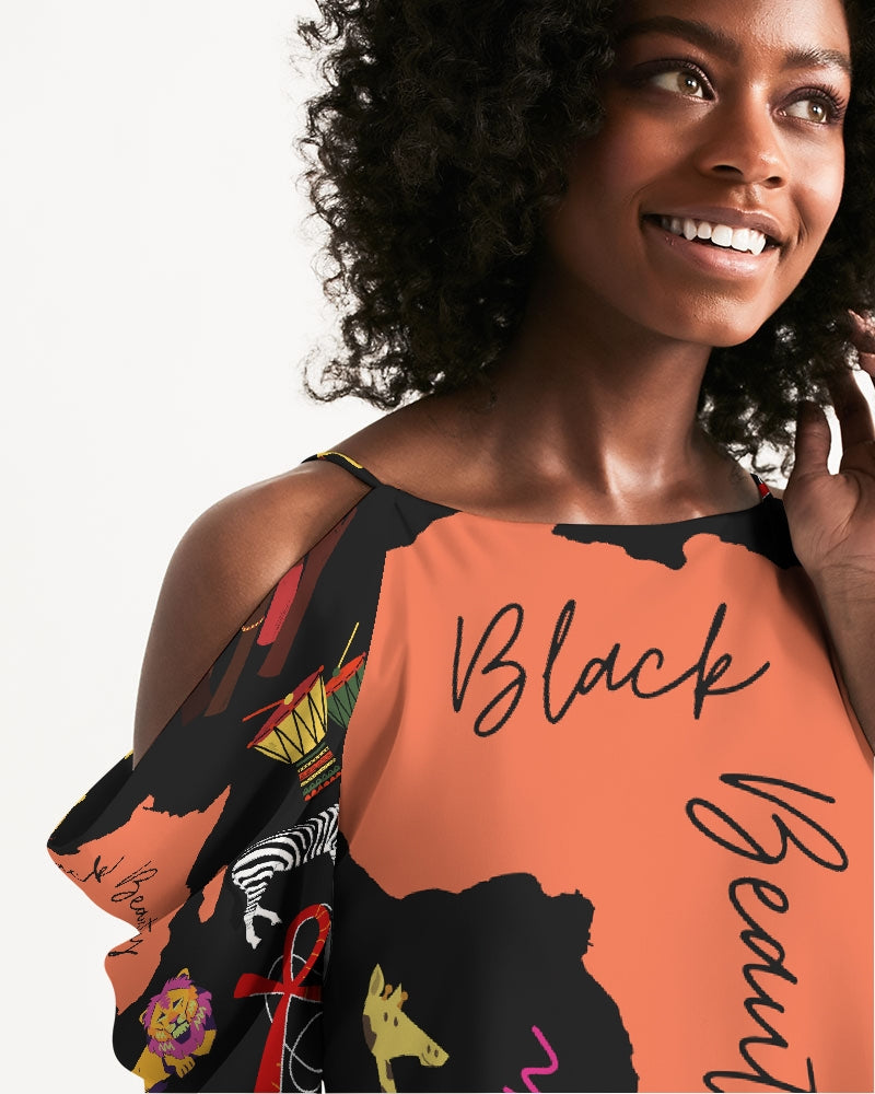 Women's Open Shoulder A-Line Dress