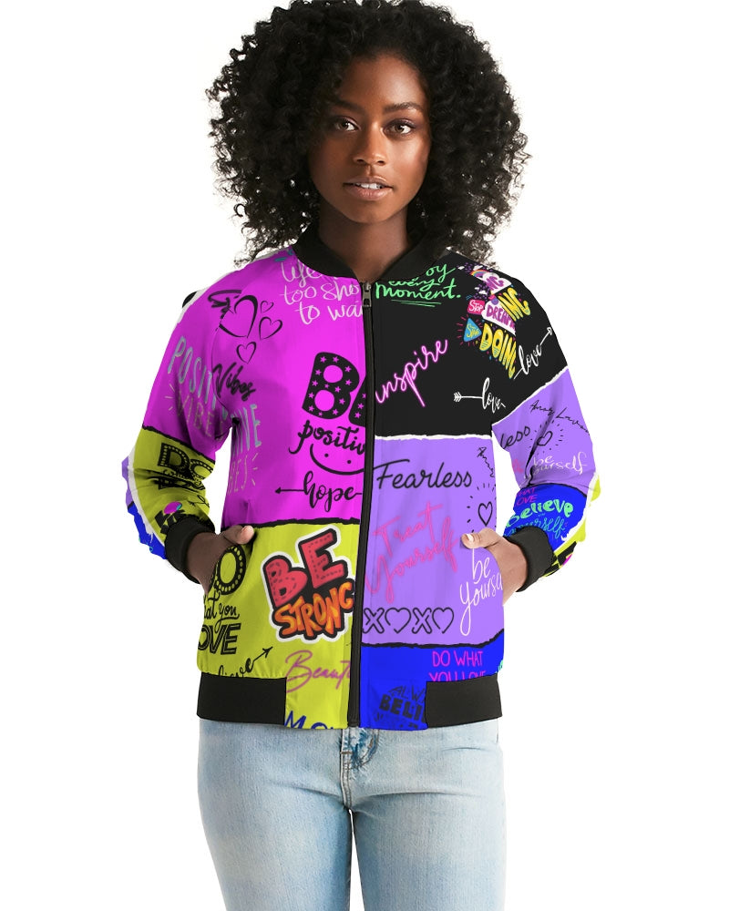 Amor Lavon Be Yourself Collection Women's Bomber Jacket