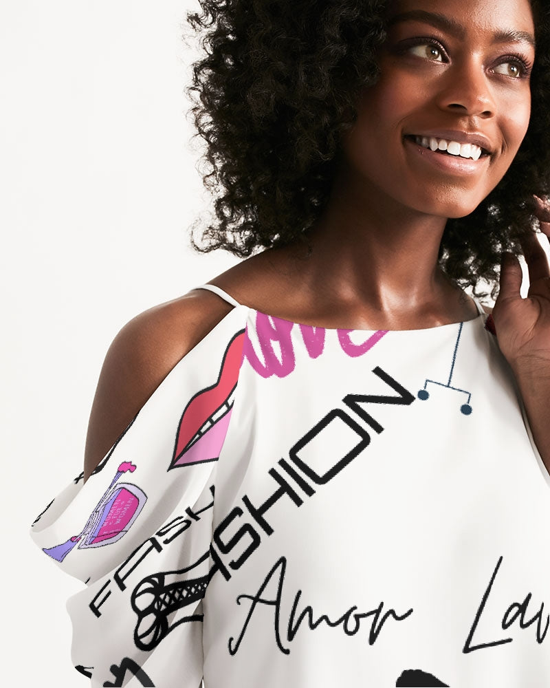 Women's Open Shoulder A-Line Dress