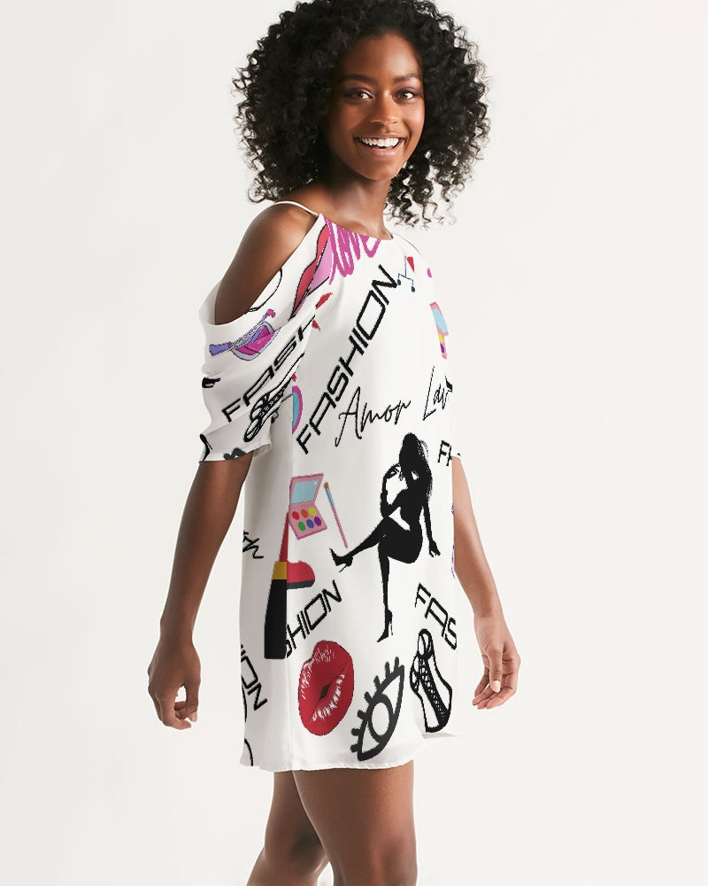 Women's Open Shoulder A-Line Dress