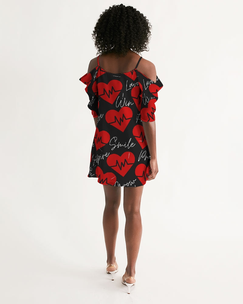 Women's Open Shoulder A-Line Dress