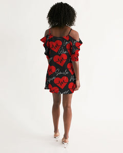 Women's Open Shoulder A-Line Dress