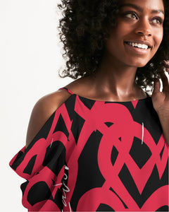 Women's Open Shoulder A-Line Dress