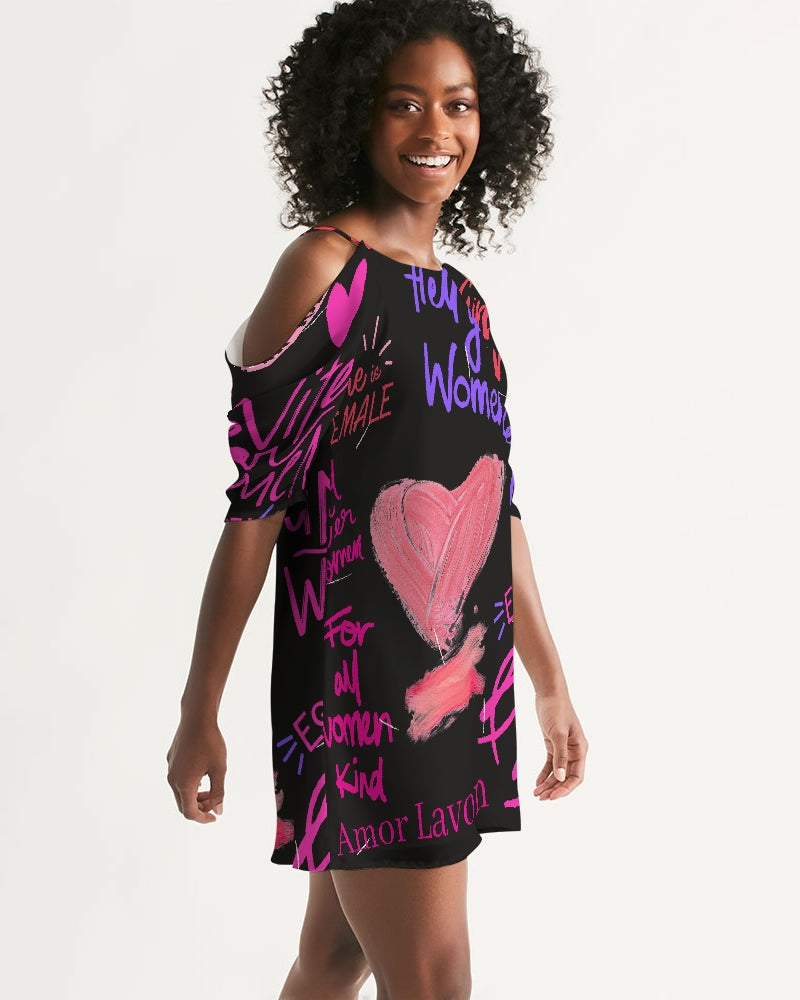 Women's Open Shoulder A-Line Dress