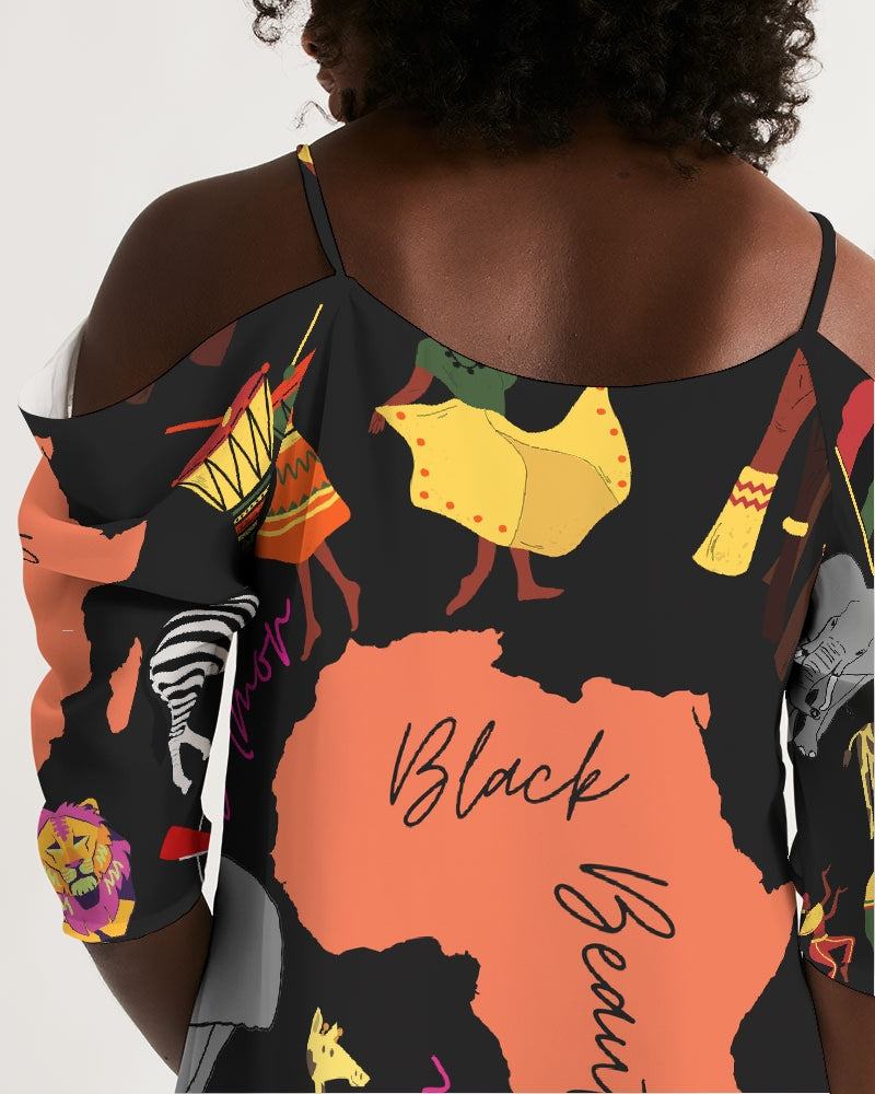 Women's Open Shoulder A-Line Dress