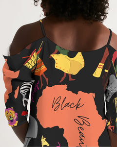 Women's Open Shoulder A-Line Dress
