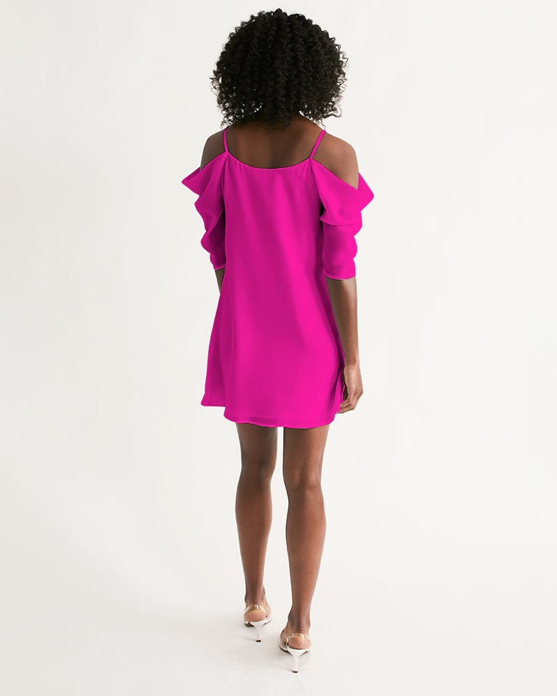 Women's Open Shoulder A-Line Dress