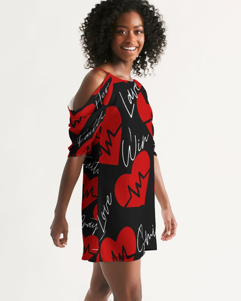 Women's Open Shoulder A-Line Dress