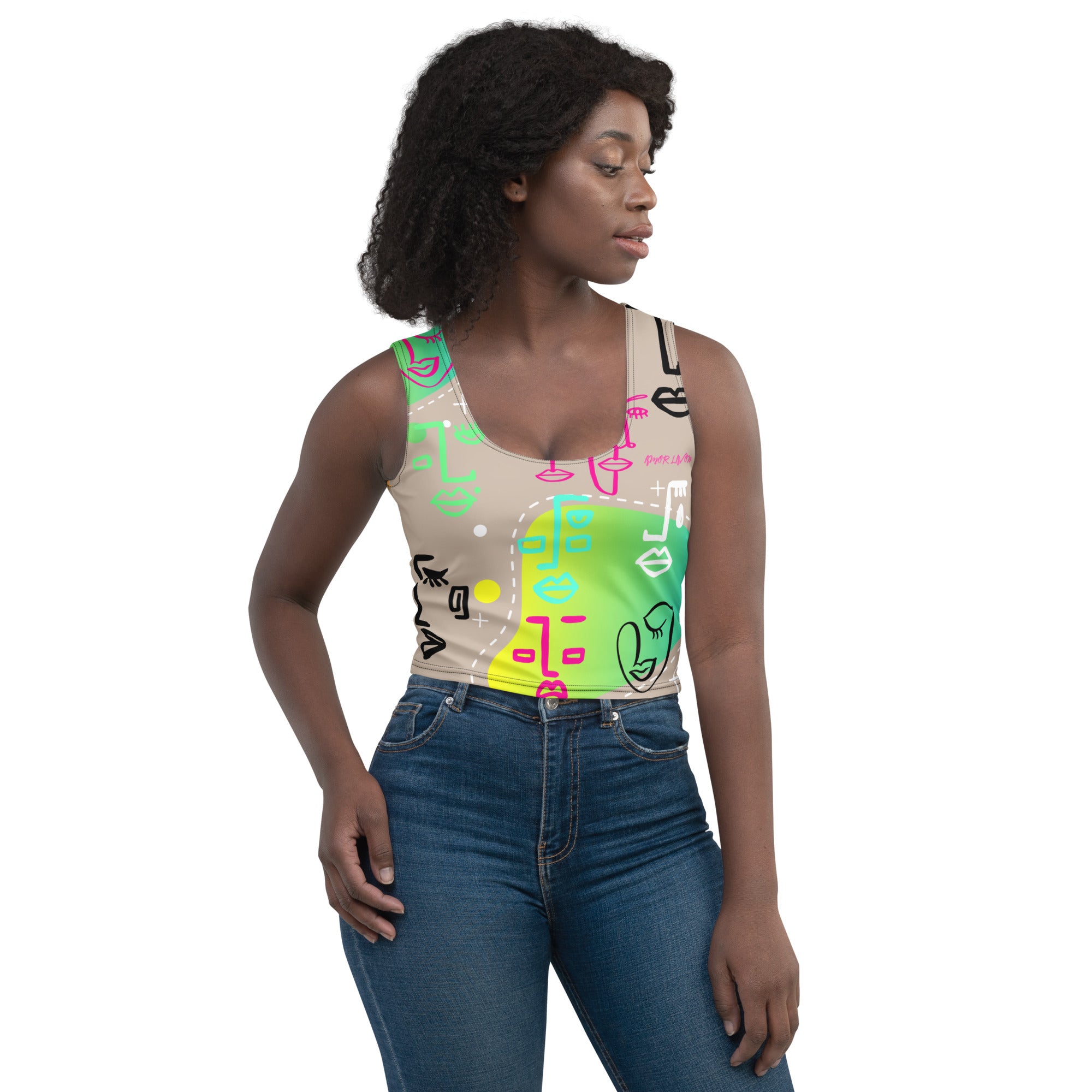 Amor Lavon Neon Lights Crop Top