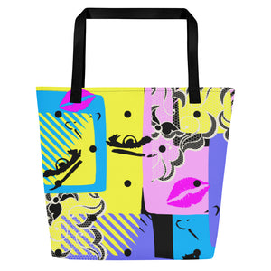 A.L COLLECTION All-Over Print Large Tote Bag