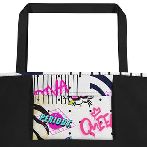 A.L COLLECTION All-Over Print Large Tote Bag