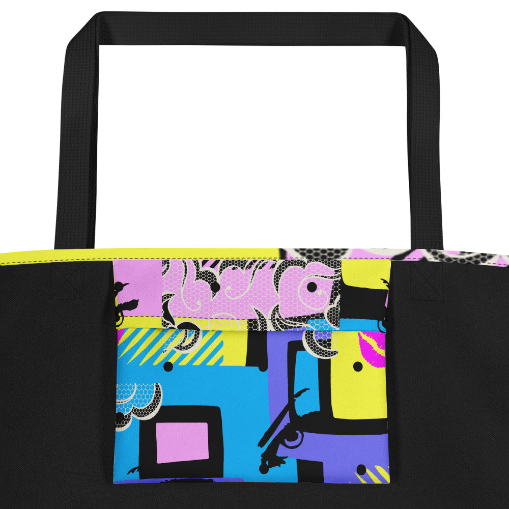 A.L COLLECTION All-Over Print Large Tote Bag