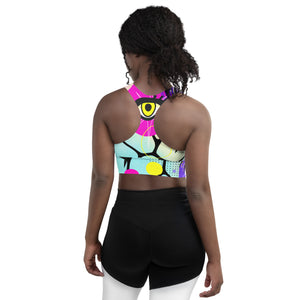 A.L COLLECTION "It's Electric" Longline sports bra