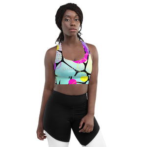 A.L COLLECTION "It's Electric" Longline sports bra