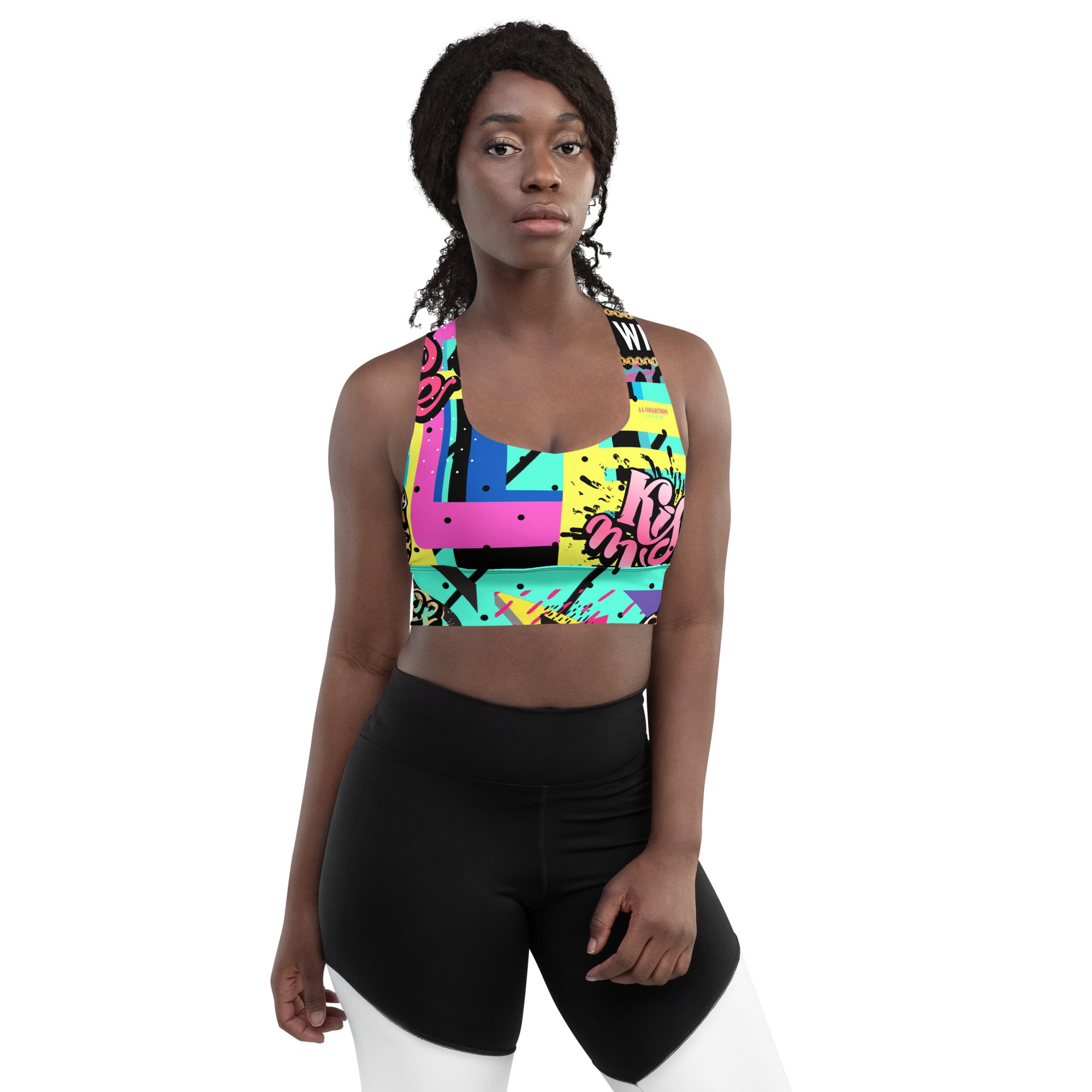 A.L COLLECTION "Kiss Me" Longline sports bra