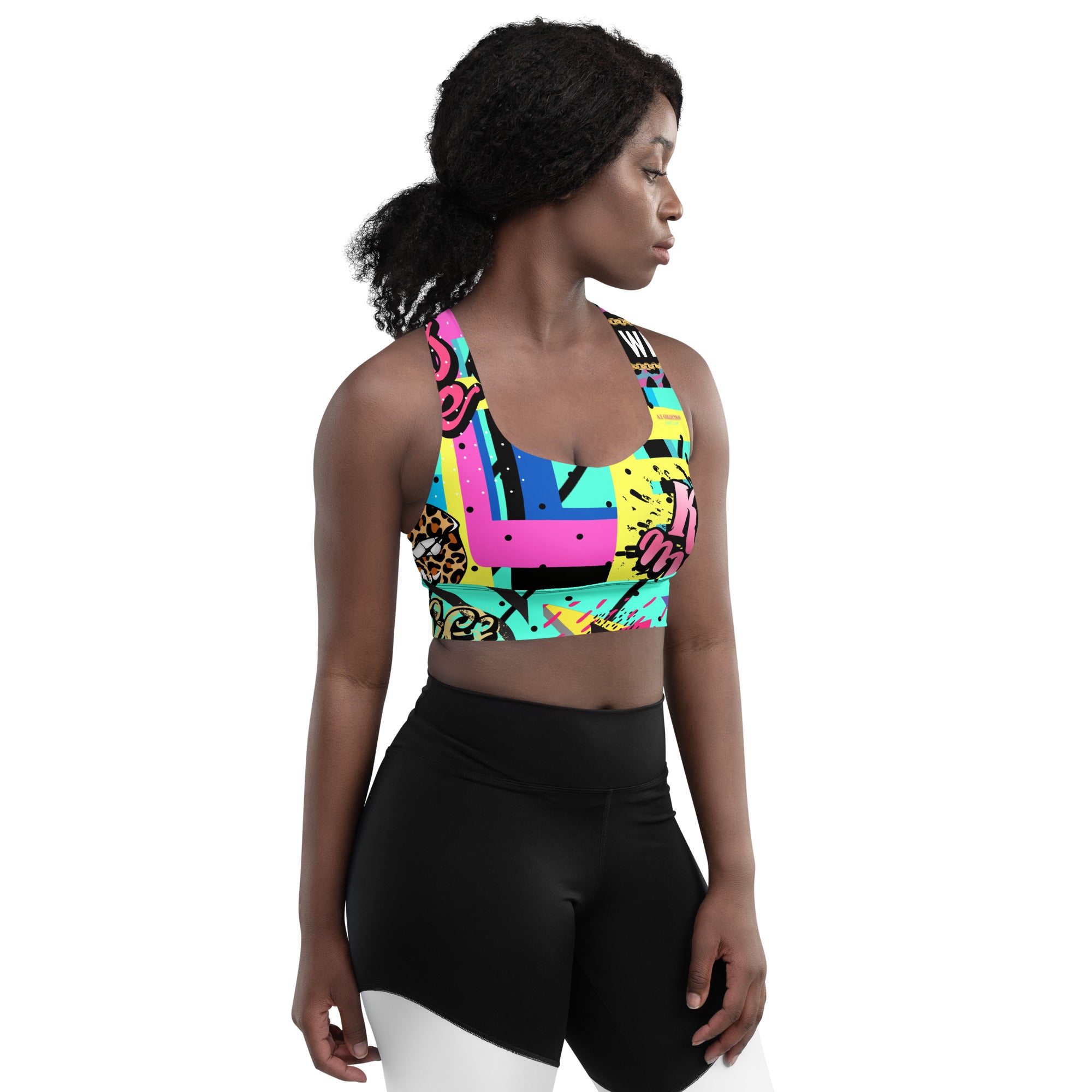 A.L COLLECTION "Kiss Me" Longline sports bra