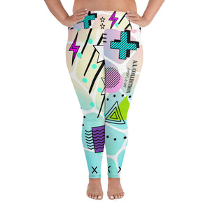 A.L "She So Spicy" All-Over Print Plus Size Leggings