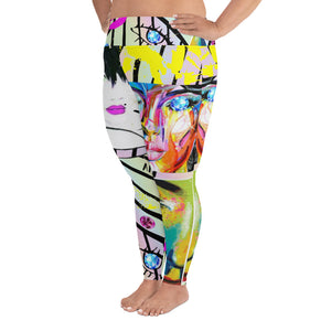 Amor Lavon Sexy As Hell All-Over Print Plus Size Leggings