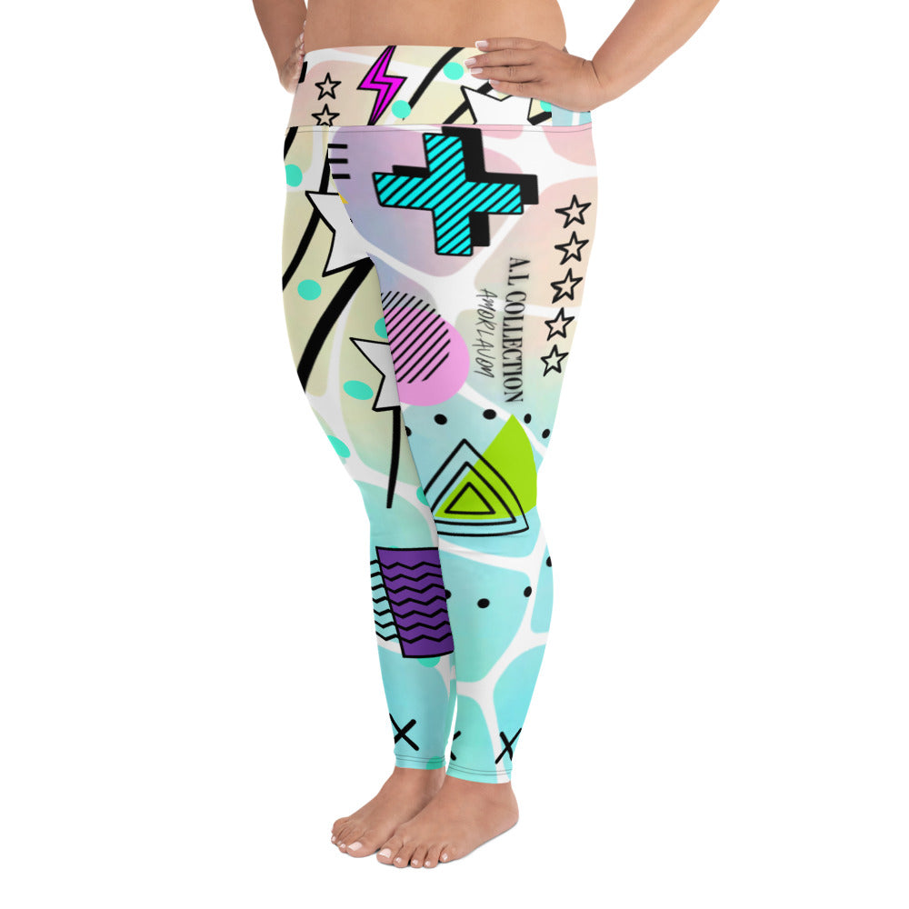 A.L "She So Spicy" All-Over Print Plus Size Leggings