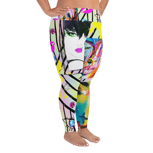 Amor Lavon Sexy As Hell All-Over Print Plus Size Leggings