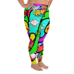 A.L Kaboom All-Over Print Plus Size Leggings