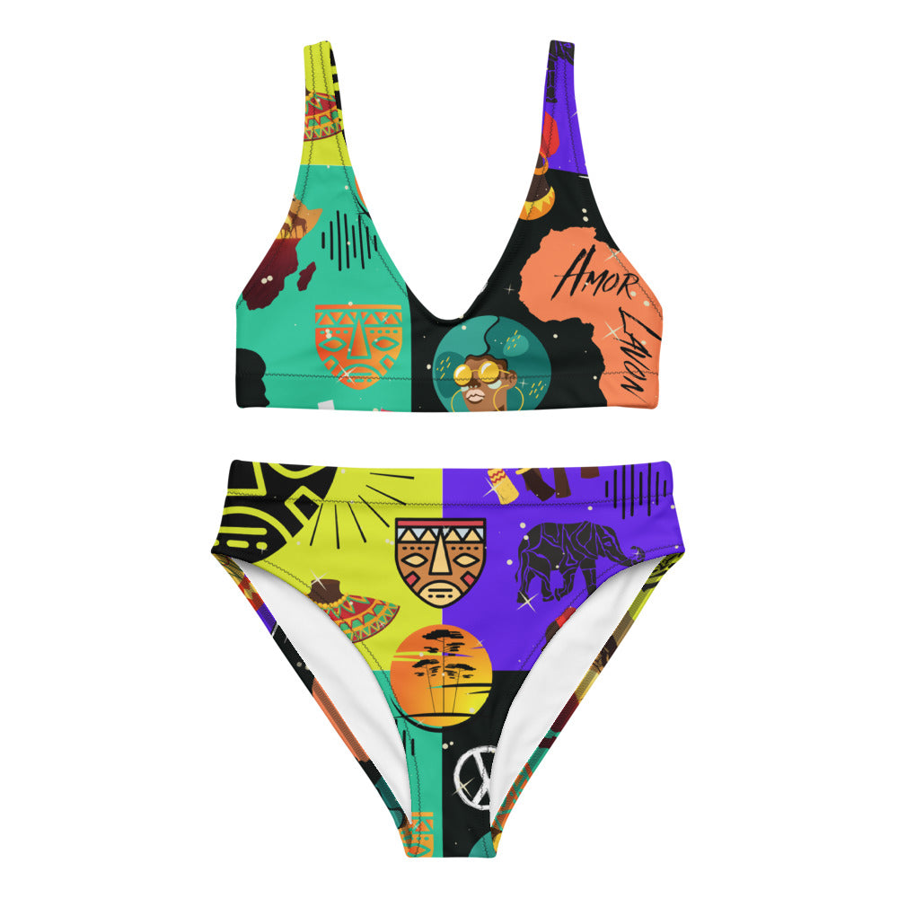 Amor Lavon Living Free Collection Recycled high-waisted bikini