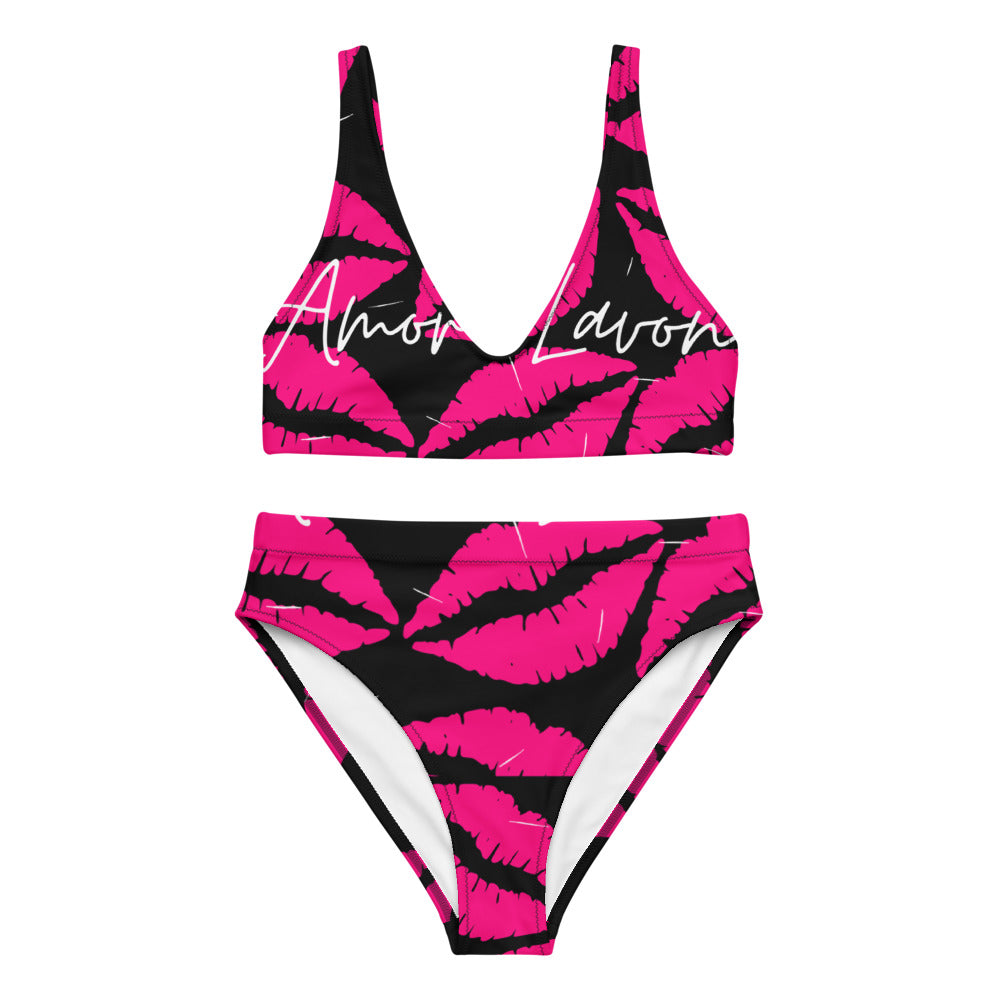 Amor Lavon Kisses Recycled high-waisted bikini