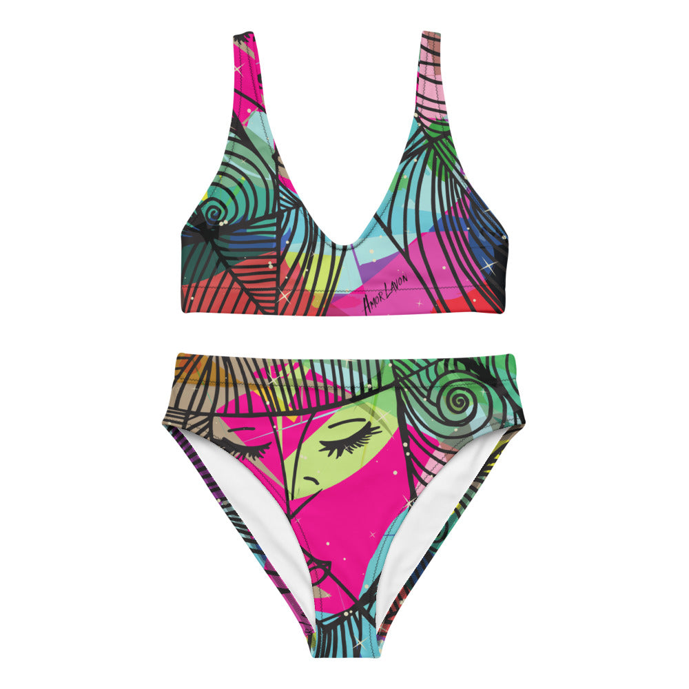 Amor Lavon "Roslyn" Recycled high-waisted bikini