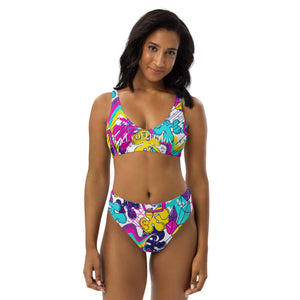 A.L Let's Get Wild Recycled high-waisted bikini